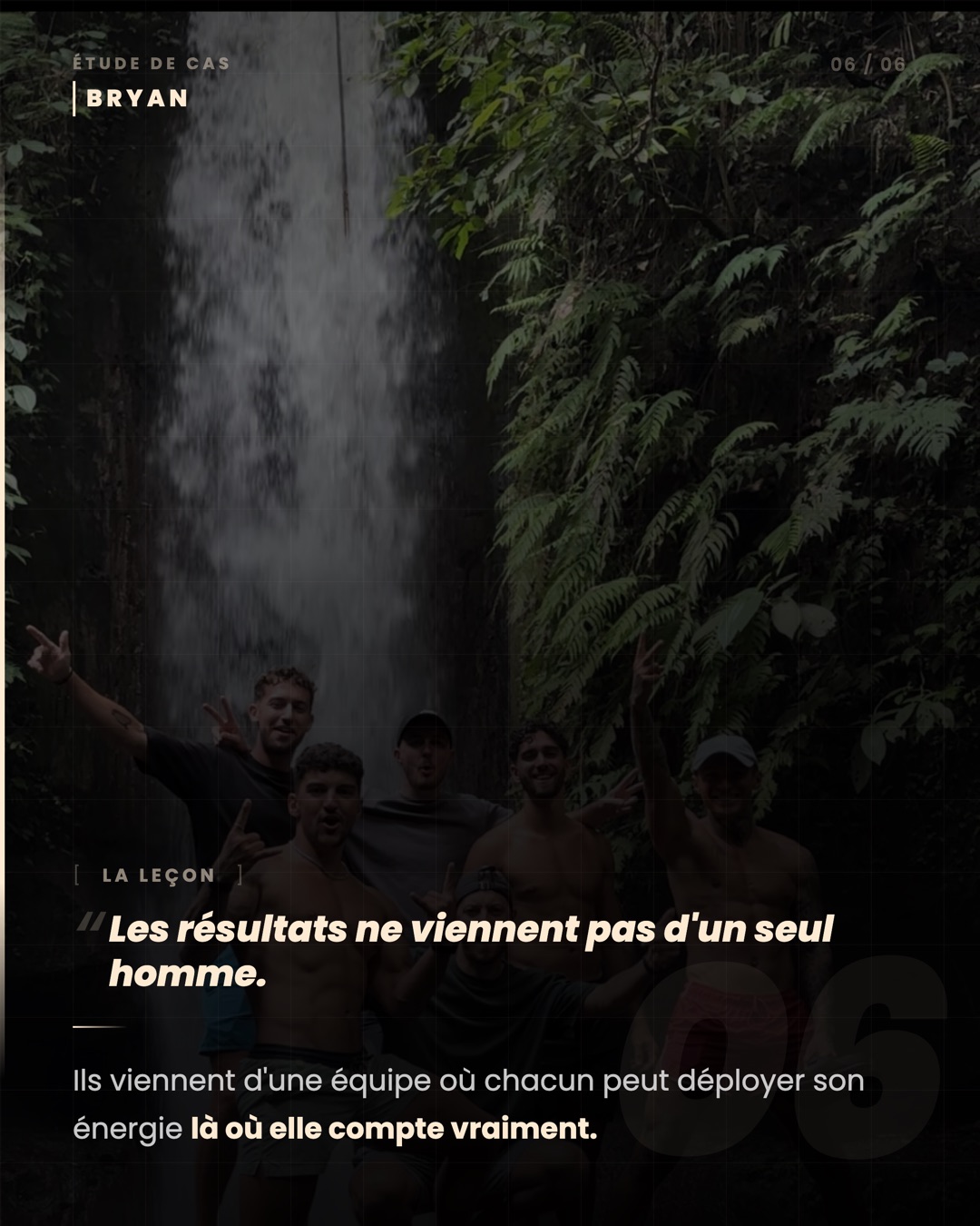 La leçon : les résultats viennent d'une équipe