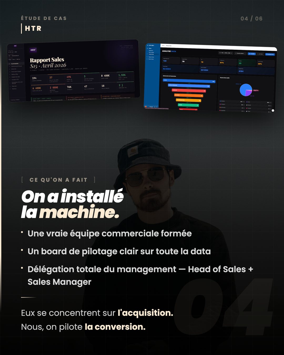 Ce qu'on a fait : on a installé la machine